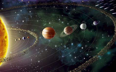 HD wallpaper: Solar System With Planets Mercury Venus Earth Mars ...