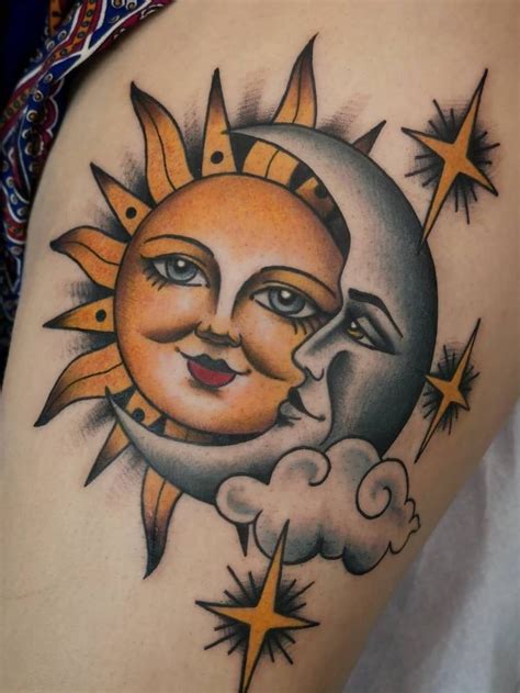 50 Meaningful and Beautiful Sun and Moon Tattoos - KickAss Things ...