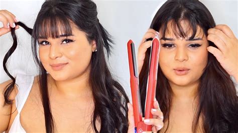 How To Style Fringe Bangs Curl And Straighten Hair With A Flat Iron You