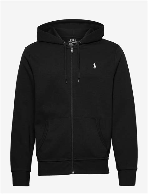 Polo Ralph Lauren Double-knit Full-zip Hoodie (Polo Black) - 1699 kr | Boozt.com