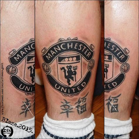 Manchester United logo; tattoo by Blaze www.facebook.com/zentattoozagreb | Watch tattoo design ...