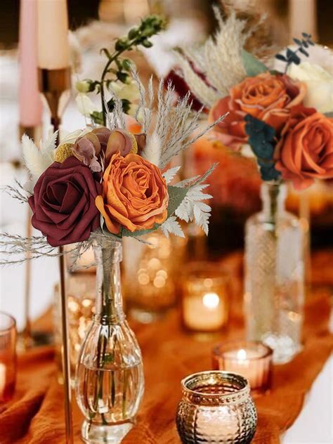 Assorted Dried Flower Centerpieces for Wedding Fall Tables Centerpiece | Fall wedding ...