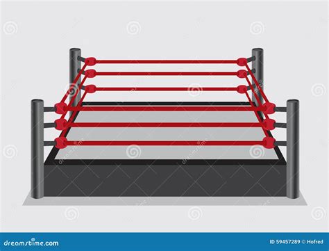 Wresting Ring Vector Illustration Stock Vector - Illustration of ...