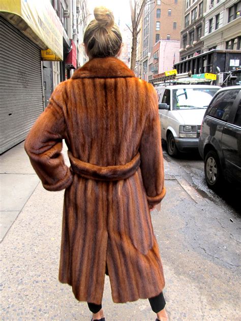 ** Just Reduced** Pre-Owned Cognac Dyed Female Mink Coat ( size: 8 - 10) - Madison Avenue Furs ...