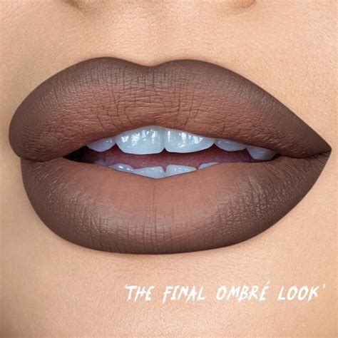 brown ombré lip | Prom makeup lips, Ombre lips, Ombre lipstick