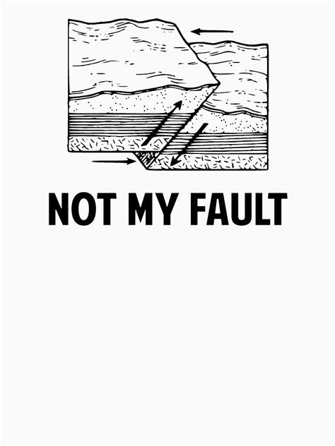 "Not My Fault" T-shirt for Sale by TheShirtYurt | Redbubble | earthquake t-shirts - faultline t ...