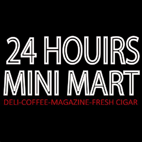 Custom 24 Hours Mini Mart Neon Sign USA – Custom Neon Signs Shop – Neon Signs USA