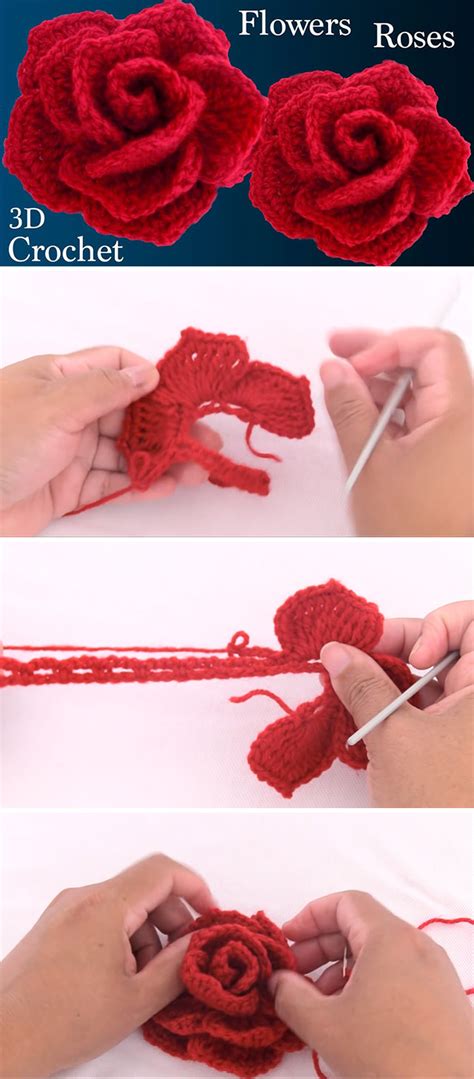 How To Crochet A Rose Free Pattern