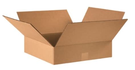 16" x 16" x 4" Flat Corrugated Cardboard Shipping Boxes 25/Bundle