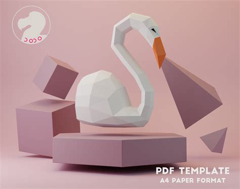 FLAMINGO Paper Craft Digital Template Origami PDF Template - Etsy