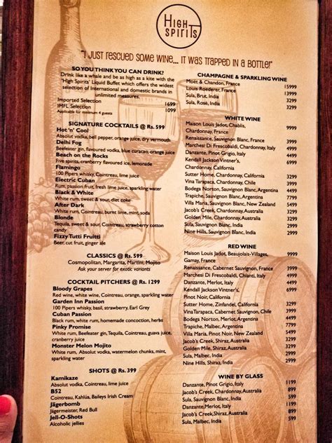 Menu at India Grill, New Delhi, A4