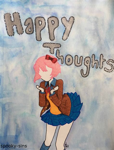 happy thoughts DDLC Sayori by spooky-sins on DeviantArt