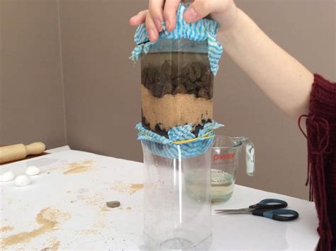 Homemade Water Filter (step-by-step) - Science Project | Water filtration experiment, Science ...