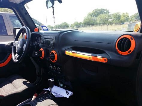 Plasti dip Orange | Jeep wrangler interior, Jeep interiors, Jeep wrangler accessories