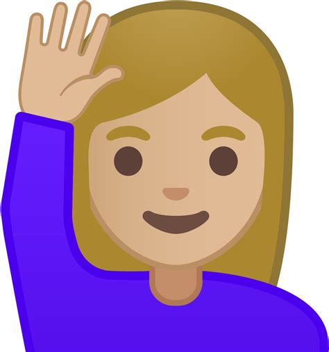 Download Sassy Girl Emoji Copy Paste The Emoji - Emoji Raising Hand Png PNG Image with No ...