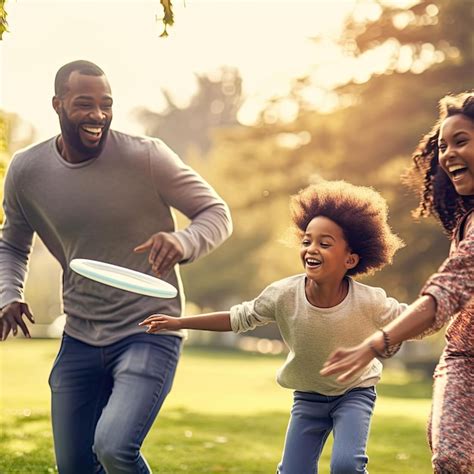 Premium AI Image | Happy African American family playing in the park