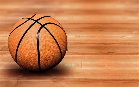 Download Hd Basketball Ball On Wooden Floor Wallpaper | Wallpapers.com