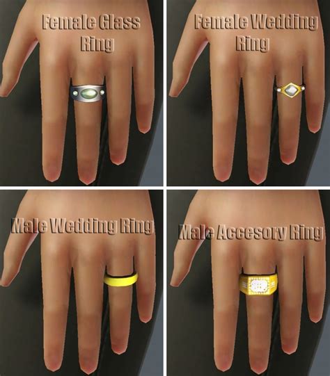 Mod The Sims - EA Rings for Teens thru Elders