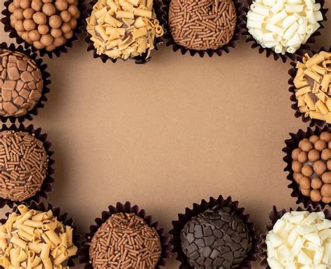 Premium Photo | Typical brazilian brigadeiros, various flavors with ...