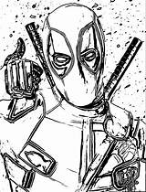 Coloring Pages Of Deadpool  Home sketch template