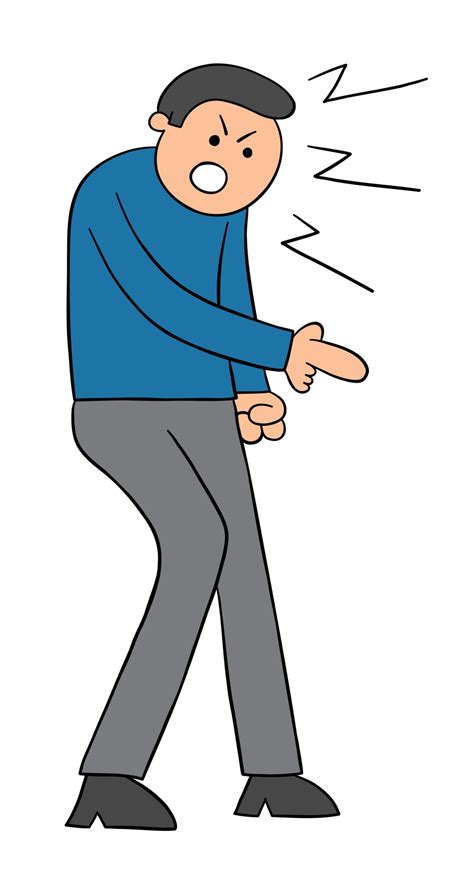 Cartoon Man is Very Angry and Shouting Vector Illustration 2850058 Vector Art at Vecteezy