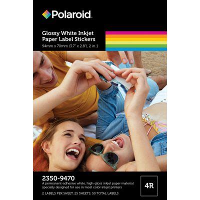 Polaroid 4R Inkjet Photo Stickers – 94mm x 70mm (2 in 1)