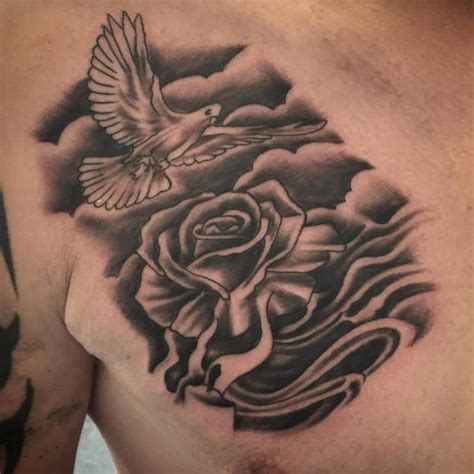 Uncover the Beauty of a Simple Half Chest Tattoo - Get Inked Today!