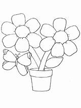Easy Coloring Pages Of Flowers For Kids sketch template
