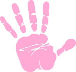 Pink Hand Print Clip Art at Clker.com - vector clip art online, royalty free & public domain