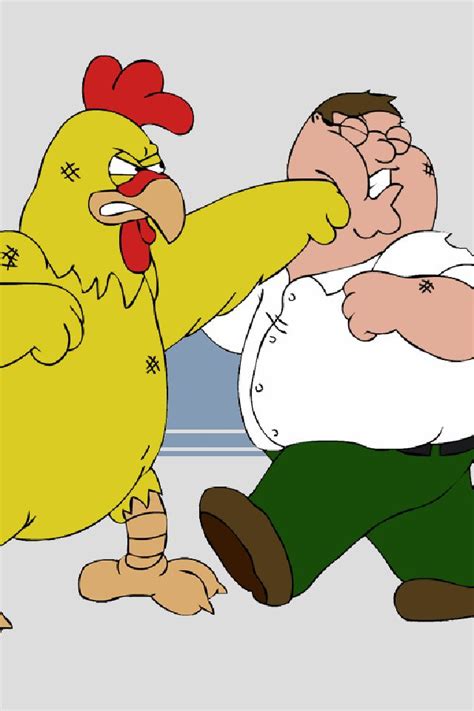 Peter and the big chicken he's always fighting... | Family guy chicken ...