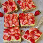 Vegan Strawberry Sheet Cake With Custard - Elavegan
