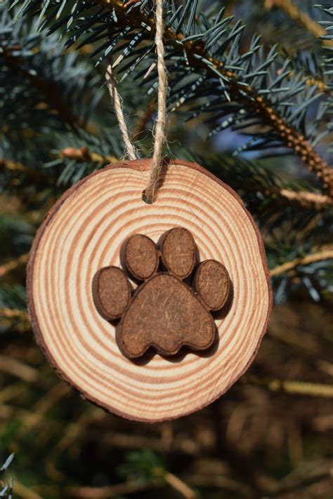 Rustic Wooden Dog Paw Print Hanging Decorations Wall Hanging - Etsy