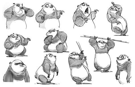 The Animation Woodpile: Rough Po Sketches (Kung Fu Panda) 2003