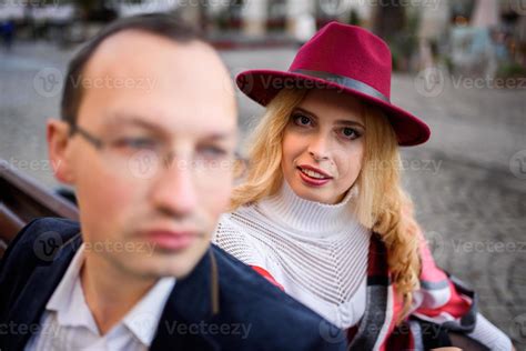 An adult married couple walks the streets of the old city. Tourism concept. 6768109 Stock Photo ...