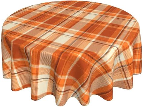 Christmas Tablecloth 60 Inch Round Xmas Red Truck Star Candy Cane Tablecloth Dust-Proof Wrinkle ...