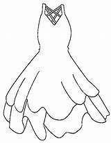 Coloriage robe  Dress Clipart Coloring Pages Black Wedding Dresses sketch template