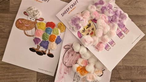 Easy Sheep Craft Cotton Balls Projects - Messy Learning Kids