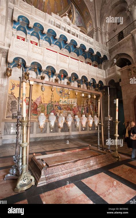 Interior of the Church of the Holy Sepulchre, Jerusalem, Israel, Middle ...