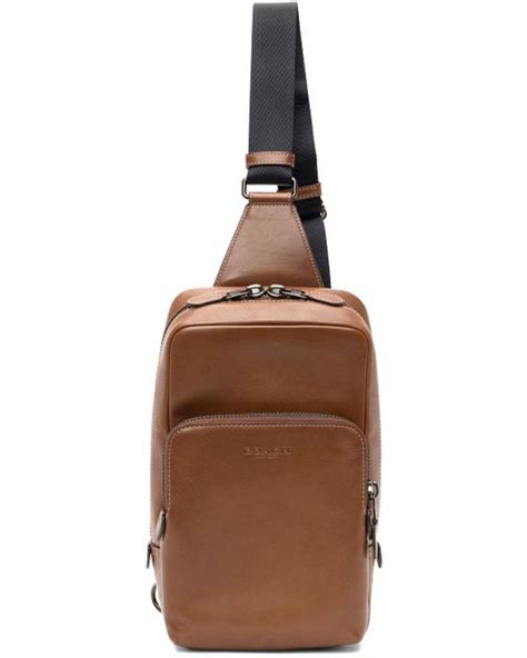 COACH Brown Gotham Messenger Bag in Black for Men | Lyst