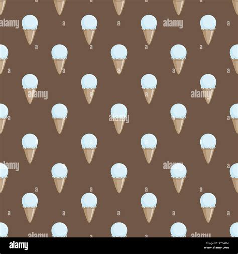 Ice cream choco cone beige white seamless pattern background. Vector illustration Stock Vector ...