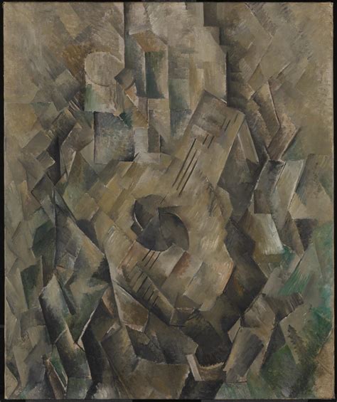 File:Georges Braque, 1909-10, La guitare (Mandora, La Mandore), oil on canvas, 71.1 x 55.9 cm ...