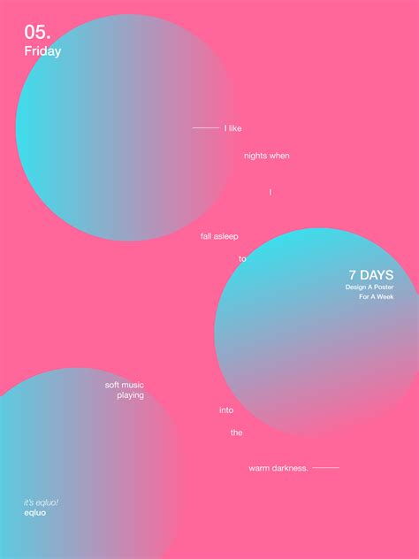 7 DAYS Design A Poster For A Week | it's eqluo | Graphic design posters, Graphic design ...
