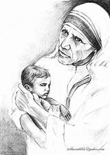 Mother Teresa Coloring Page sketch template