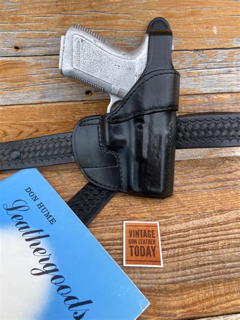 Don Hume Black Leather H724 OWB Holster For GLOCK G19 G19x G23 G32 G45 – vintagegunleather