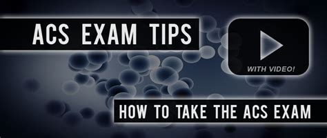 acs-exam-tips-how-to - ACS Practice Exam for ACS Chemistry Final