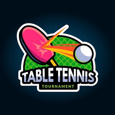 Premium Vector | Detailed table tennis logo