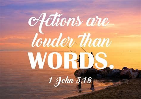 1 John 3:18 Actions are Louder than Words Canvas Wall Art Print