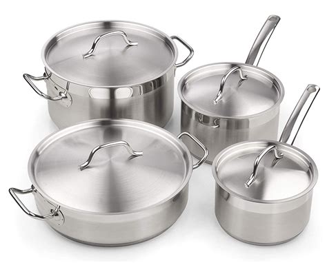 Cooks Standard 02659 Professional Stainless Steel Cookware set 8 PC, Silver - Walmart.com