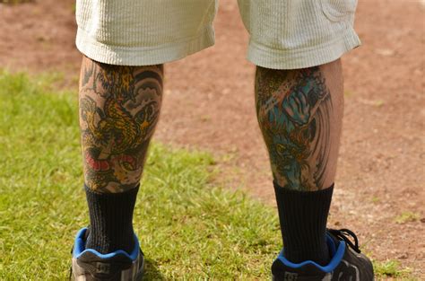 Free Images : lawn, leg, decoration, green, tattoo, arm, legs, footwear ...