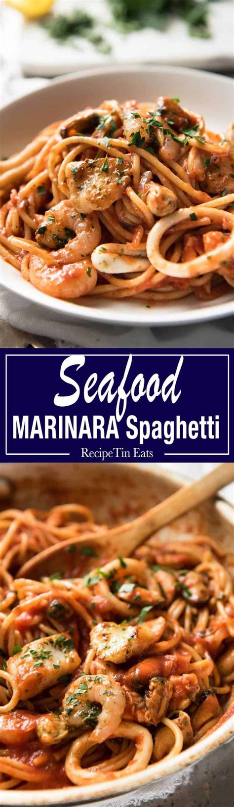 Seafood Spaghetti Marinara | RecipeTin Eats